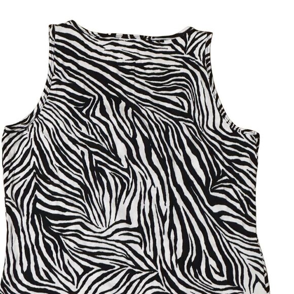 MICHAEL Michael Kors Black & White Zebra Sleeveless Jersey Dress MEDIUM - Picture 3 of 14
